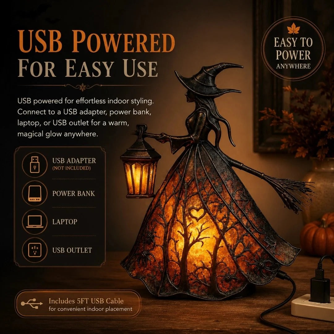 ✨Last Day 49% OFF✨Halloween Witch Lamp Tabletop Decoration