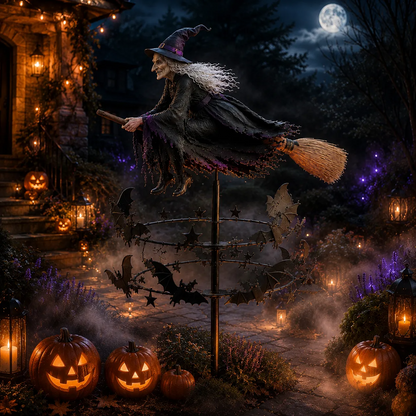 🔥50% Off Last Day -Halloween Early Bird Special🧙‍♀️ The Enchanted Witch Garden Wind Spinner