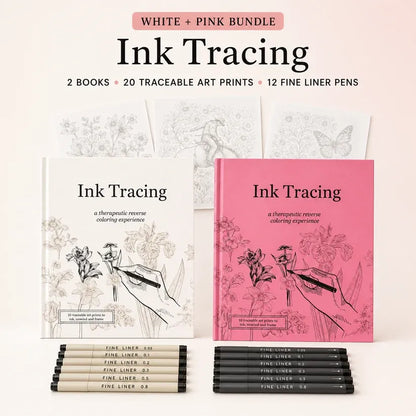 Beginner-Friendly💕Ink Tracing: A Therapeutic Reverse Coloring Experience📚