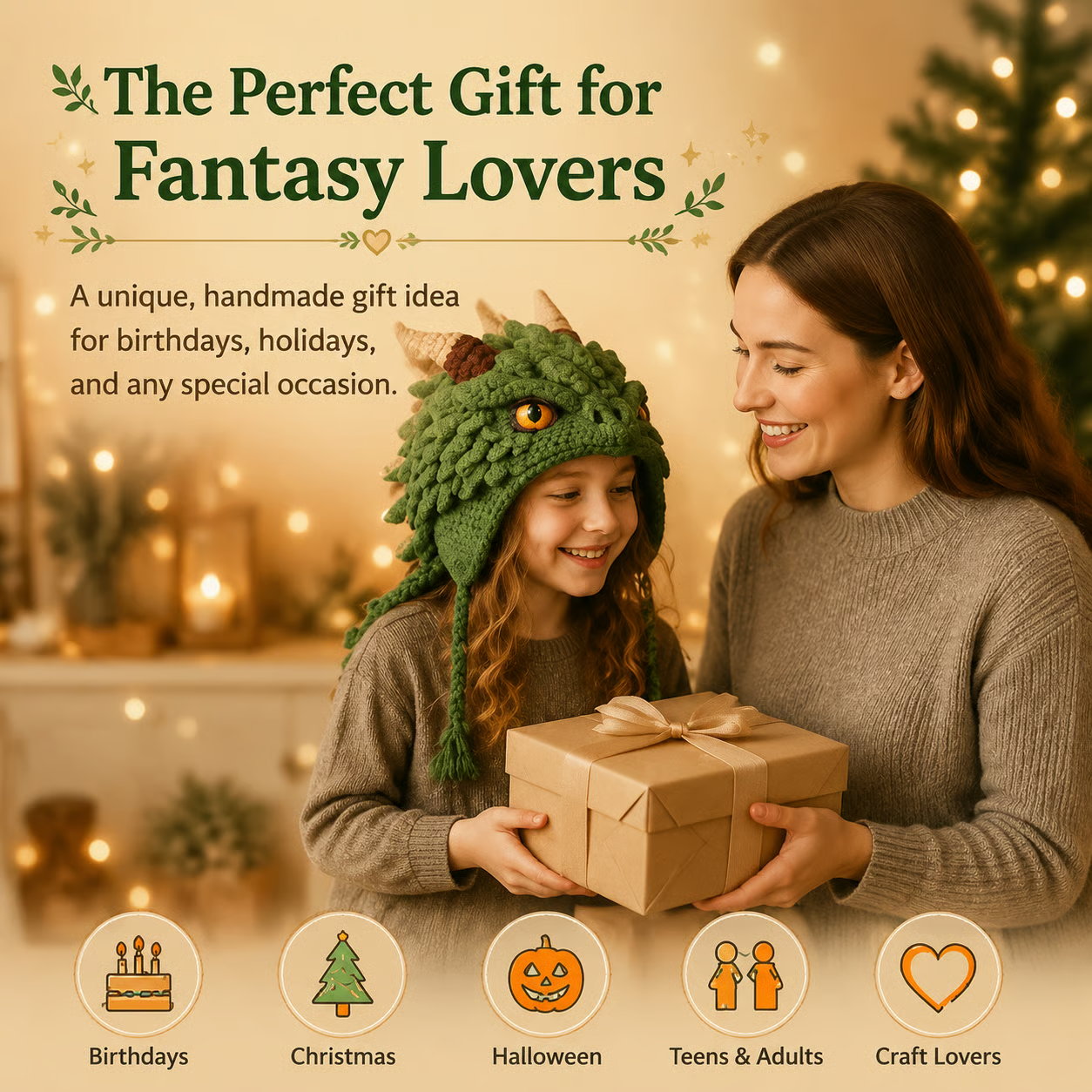 🔥LAST DAY 50% OFF - 🧵Fantasy Hood Hat DIY Crochet Kit – Create Your Own Magical Wearable Character Hat🎁Beginner Friendly
