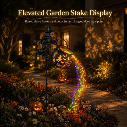 🎃🧙‍♀️ Halloween Witch Cauldron Projection Garden Light – Magical Outdoor Yard Decor