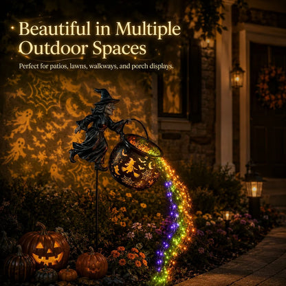 🎃🧙‍♀️ Halloween Witch Cauldron Projection Garden Light – Magical Outdoor Yard Decor
