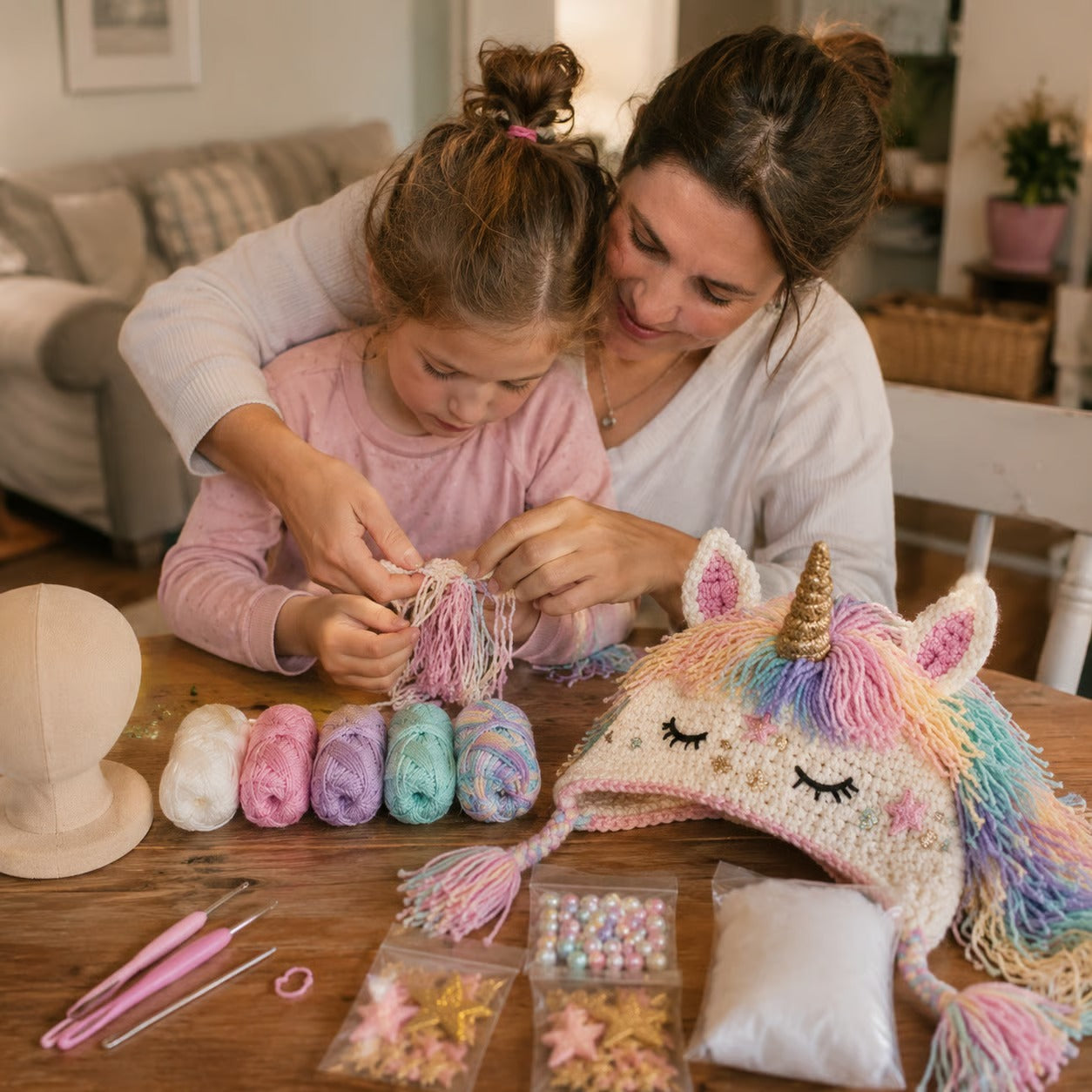 🔥LAST DAY 50% OFF - 🧵Fantasy Hood Hat DIY Crochet Kit – Create Your Own Magical Wearable Character Hat🎁Beginner Friendly