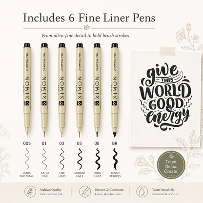 Beginner-Friendly💕Ink Tracing: A Therapeutic Reverse Coloring Experience📚