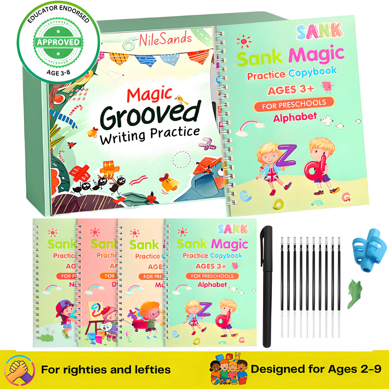 💥LAST DAY SALE 50%OFF💥📚MagicBook | Kids Practice Copybook Set (4Pcs/Set)