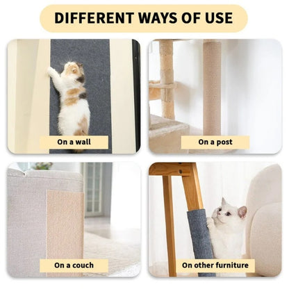 🐱🐾 Self-Adhesive Cat Scratching Mat – Cut-to-Fit Scratch Protector for Sofas, Furniture & Cat Claw Care 🛋️✨