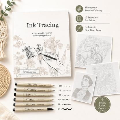 Beginner-Friendly💕Ink Tracing: A Therapeutic Reverse Coloring Experience📚