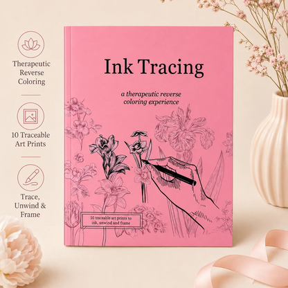 Beginner-Friendly💕Ink Tracing: A Therapeutic Reverse Coloring Experience📚