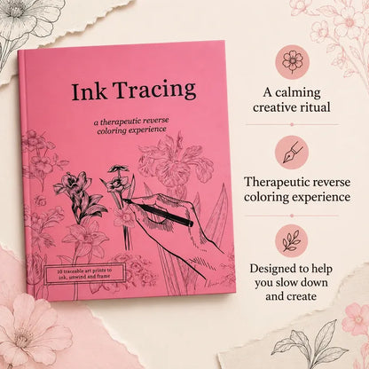 Beginner-Friendly💕Ink Tracing: A Therapeutic Reverse Coloring Experience📚