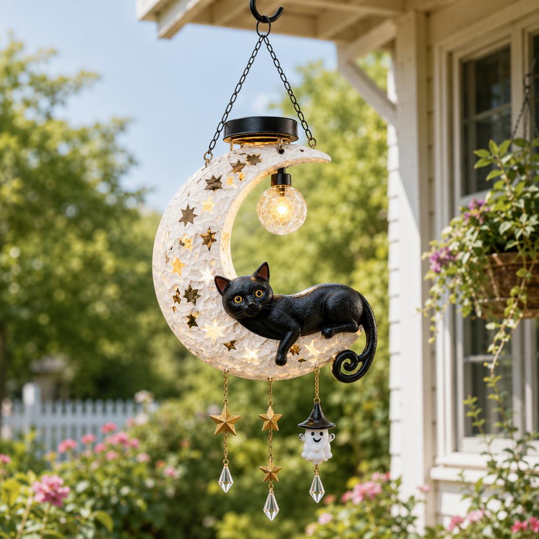 🎃 🎃Halloween Early Bird Sale | 50% OFF Black Cat Moon Solar Lantern