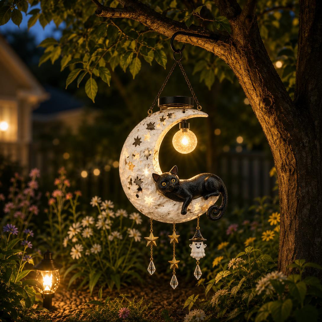 🎃 🎃Halloween Early Bird Sale | 50% OFF Black Cat Moon Solar Lantern