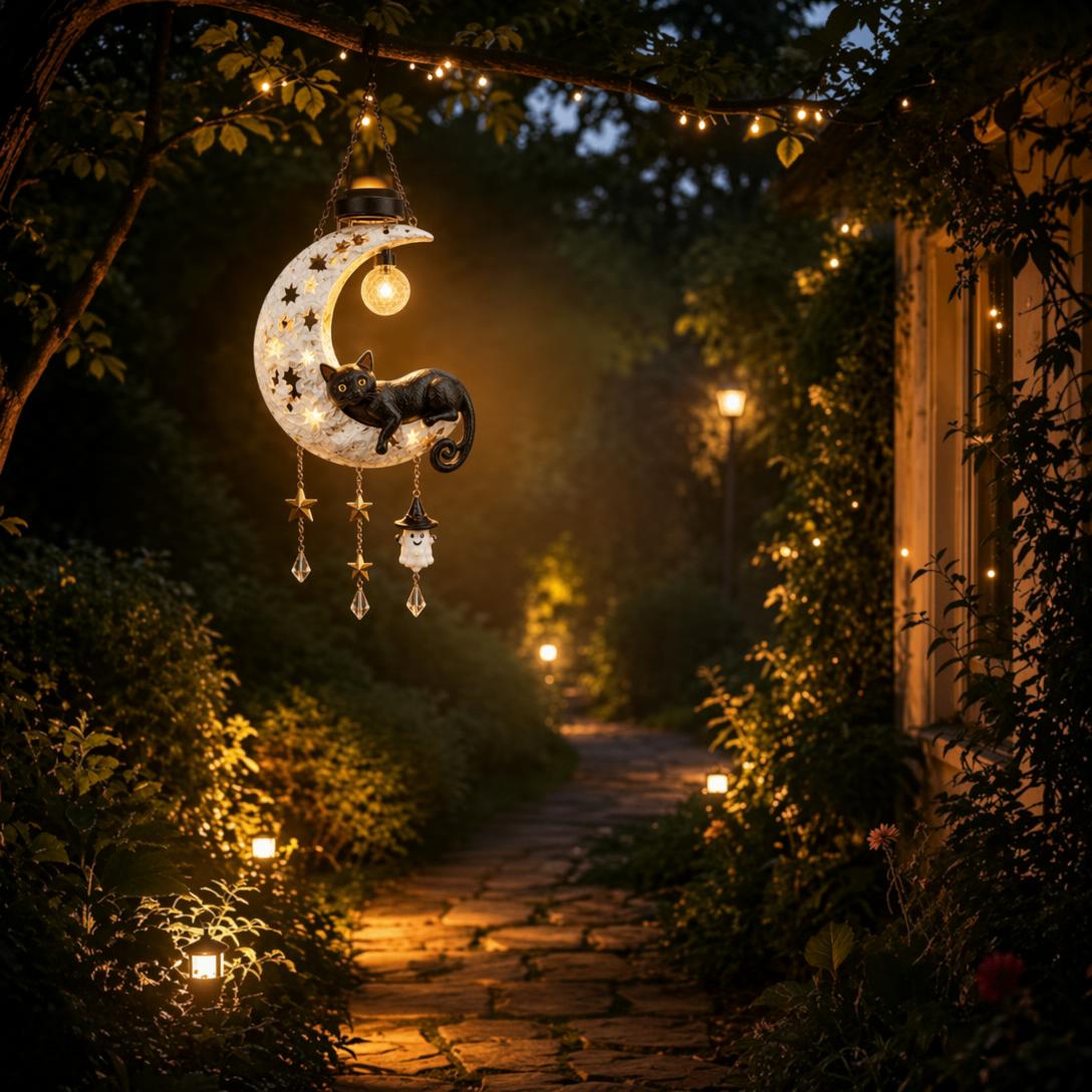 🎃 🎃Halloween Early Bird Sale | 50% OFF Black Cat Moon Solar Lantern