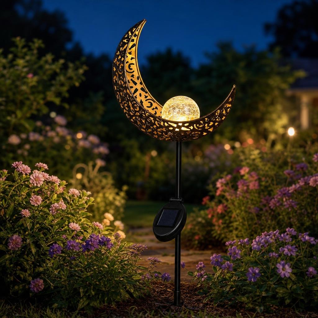 MoonCrest™ Solar Garden Stake Light