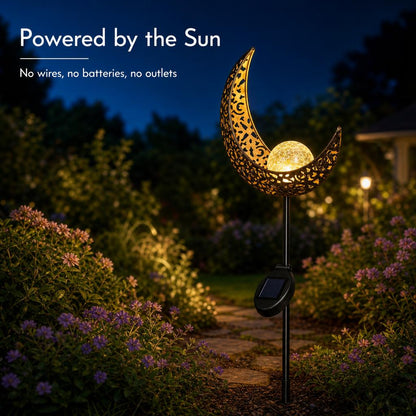 MoonCrest™ Solar Garden Stake Light