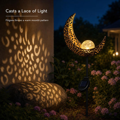 MoonCrest™ Solar Garden Stake Light