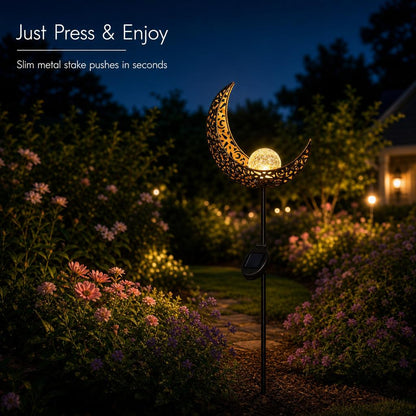 MoonCrest™ Solar Garden Stake Light