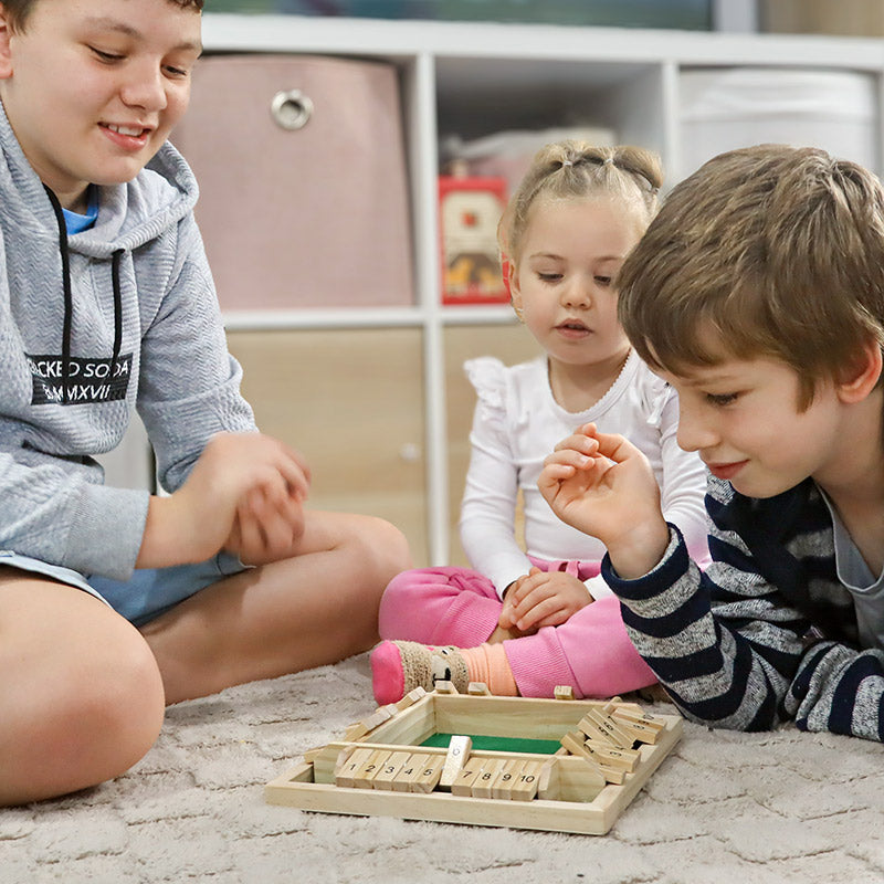 Children playing Number Knockdown game