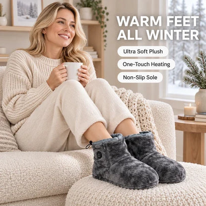 ❄️🔥 Heated Slipper Boots – Cozy Winter Foot Warmers for Home Comfort 🧦🏡