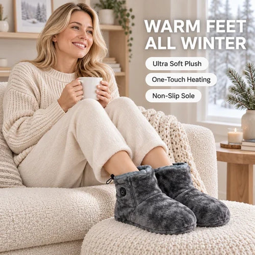 ❄️🔥 Heated Slipper Boots – Cozy Winter Foot Warmers for Home Comfort 🧦🏡