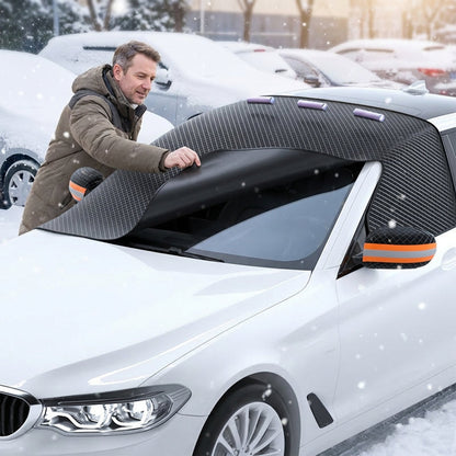 ❄️ 50% OFF NOW! 🚗 All-Season Magnetic Windshield Cover – Waterproof, F