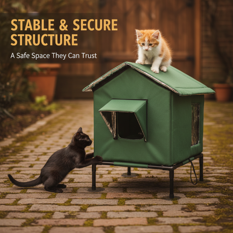 🐱 LIMITED-TIME 50% OFF!  All-Weather Elevated Outdoor Cat House – Waterproof, Thermal Lining, Foldable✨
