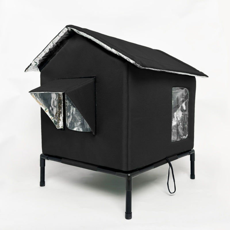 🐱 LIMITED-TIME 50% OFF!  All-Weather Elevated Outdoor Cat House – Waterproof, Thermal Lining, Foldable✨
