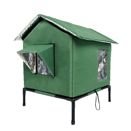 🐱 LIMITED-TIME 50% OFF!  All-Weather Elevated Outdoor Cat House – Waterproof, Thermal Lining, Foldable✨