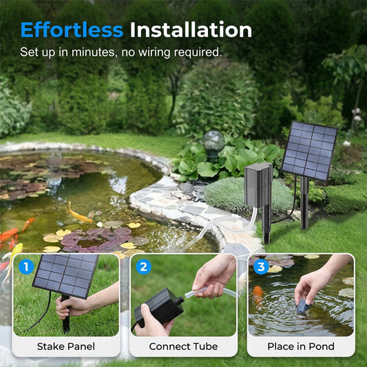 Solar Pond Aerator with Air Pump