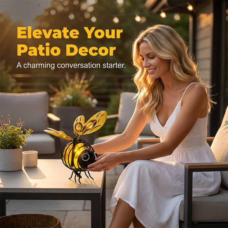 🔥Last Day 75% OFF🔥 Hanging Solar Bee Light – Warm Amber Glow, Flicker-Free, Perfect for Garden Parties, Camping, or Kids’ Rooms – Spread Joy Day and Night 🌞🌜