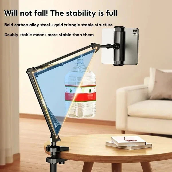 📢📢40% OFF !! ⏰ Hidden tablet stand – fits gaps, 4 joints, 360° rotation, hands-free!