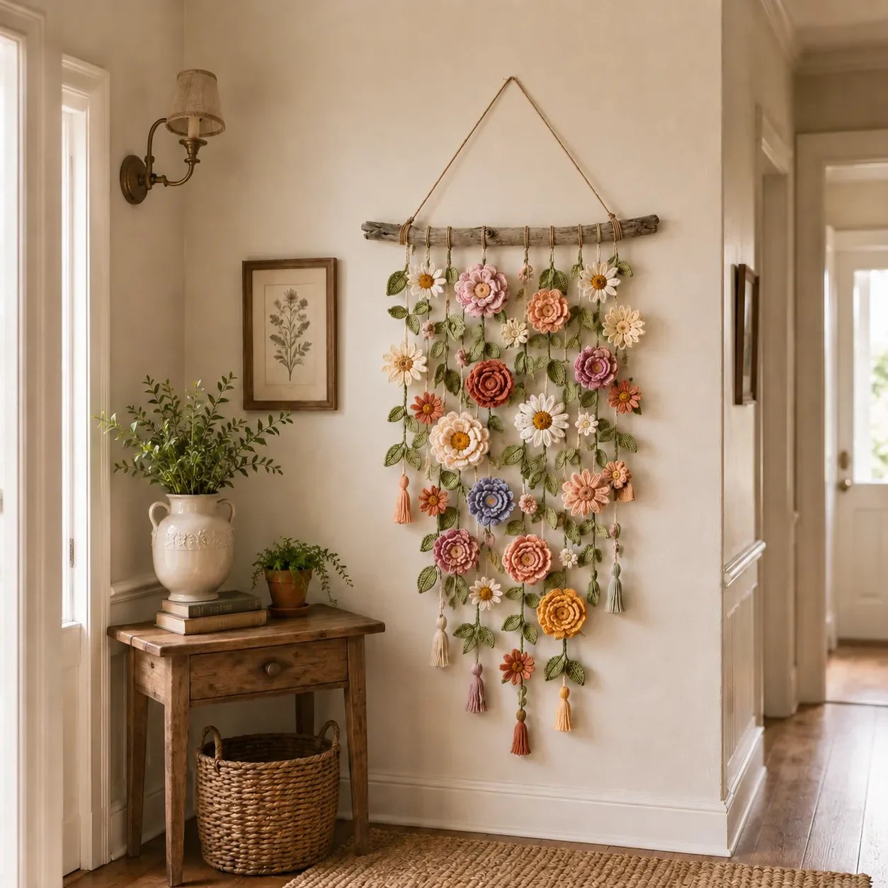 🌸LAST DAY SPECIAL PRICE!!🌸Crochet Flower Wall Hanging Decor