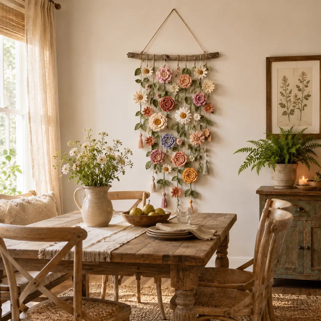 🌸LAST DAY SPECIAL PRICE!!🌸Crochet Flower Wall Hanging Decor