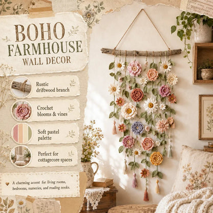 🌸LAST DAY SPECIAL PRICE!!🌸Crochet Flower Wall Hanging Decor