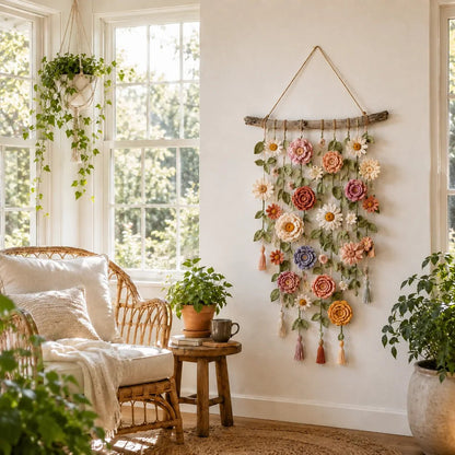 🌸LAST DAY SPECIAL PRICE!!🌸Crochet Flower Wall Hanging Decor