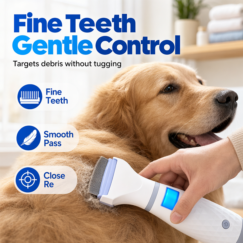 🔥Hot Sale 50% OFF🔥 Electric Flea Comb for Pets – USB Rechargeable, Fine Teeth, Chemical-Free 🐾