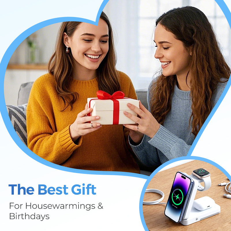 3-in-1 Foldable Magnetic Charging Stand for Everyday Devices