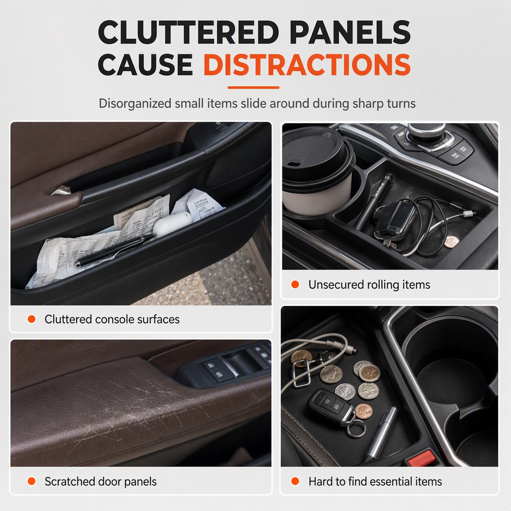 🚗✨ No More Spills! – Foldable Space-Saving Car Door Cup Holder