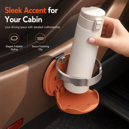 🚗✨ No More Spills! – Foldable Space-Saving Car Door Cup Holder