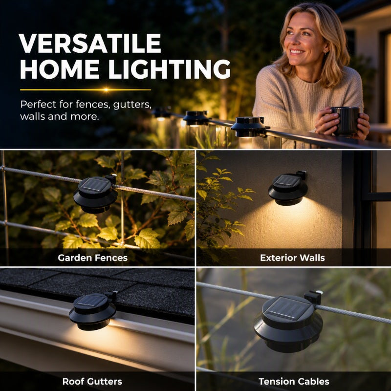 Waterproof Solar LED Light for Gutters & Walls 🌞💡
