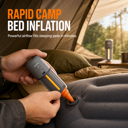 📢📢40% OFF !! ⏰ Portable Outdoor Air Pump and Deflator with Emergency Light Ambient Light and SOS Function for Pool Floats Inflatable Boats and Air Mattresses