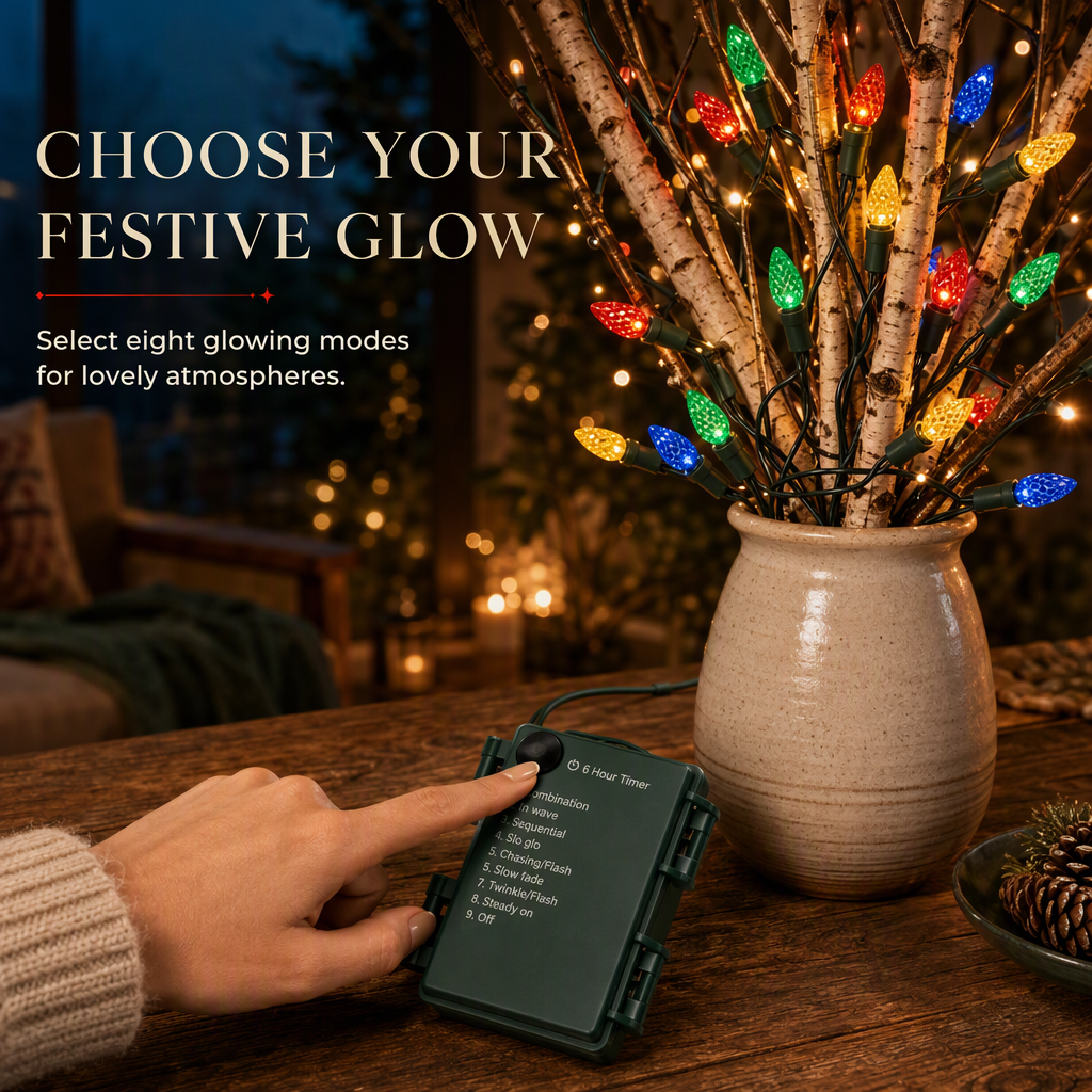 🎁2026 New Arrivals 50% OFF💥Battery Operated Strawberry String Lights – 8 Modes, Waterproof, Festive Decoration 🎃