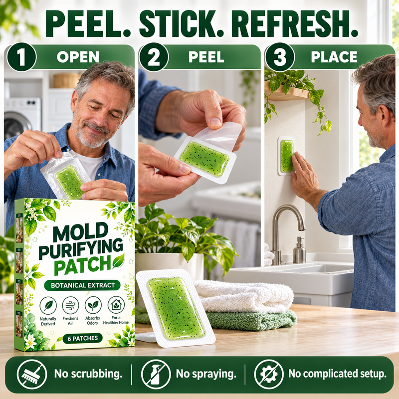 ✨ 6PCS Mold & Mildew Prevention Patches – Easy Peel & Stick Pads for Bathroom, Kitchen & Damp Corners 🛁🏡
