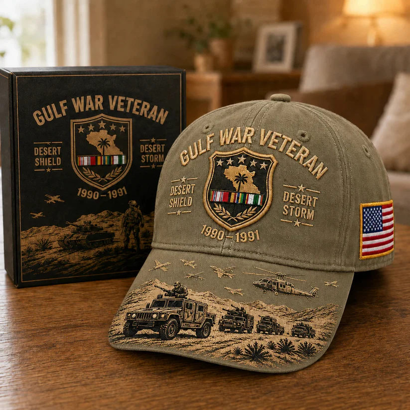 🏆Last Day Promo: 45% OFF! 🏜️ Desert Storm Veteran Commemorative Cap – Gulf War Desert Shield Veteran Hat