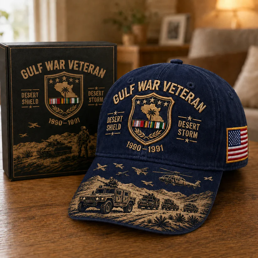 🏆Last Day Promo: 45% OFF! 🏜️ Desert Storm Veteran Commemorative Cap – Gulf War Desert Shield Veteran Hat