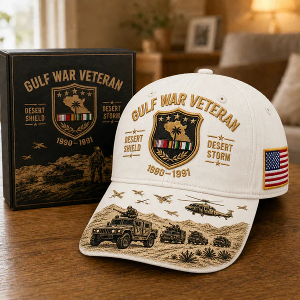 🏆Last Day Promo: 45% OFF! 🏜️ Desert Storm Veteran Commemorative Cap – Gulf War Desert Shield Veteran Hat