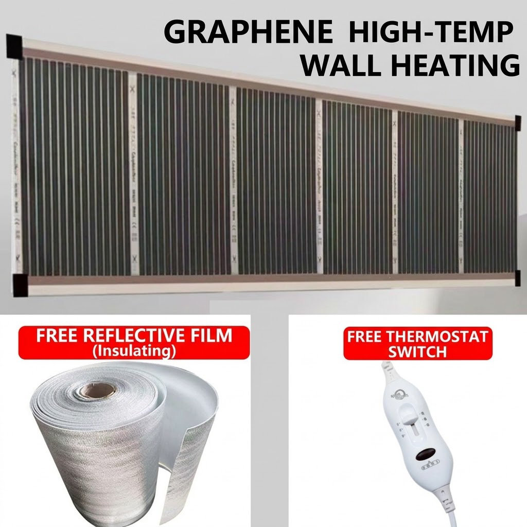 🔥3-Second Rapid Heating Honeycomb Graphene Far-Infrared Ceramic Wall Heater | Low Noise, Energy Efficient Indoor Wall Mount Space Heater -H