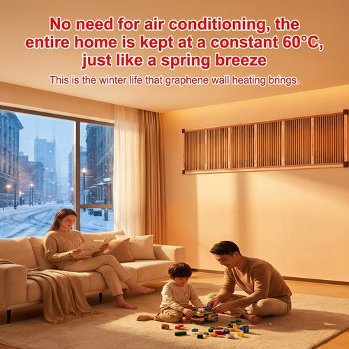 🔥3-Second Rapid Heating Honeycomb Graphene Far-Infrared Ceramic Wall Heater | Low Noise, Energy Efficient Indoor Wall Mount Space Heater -H