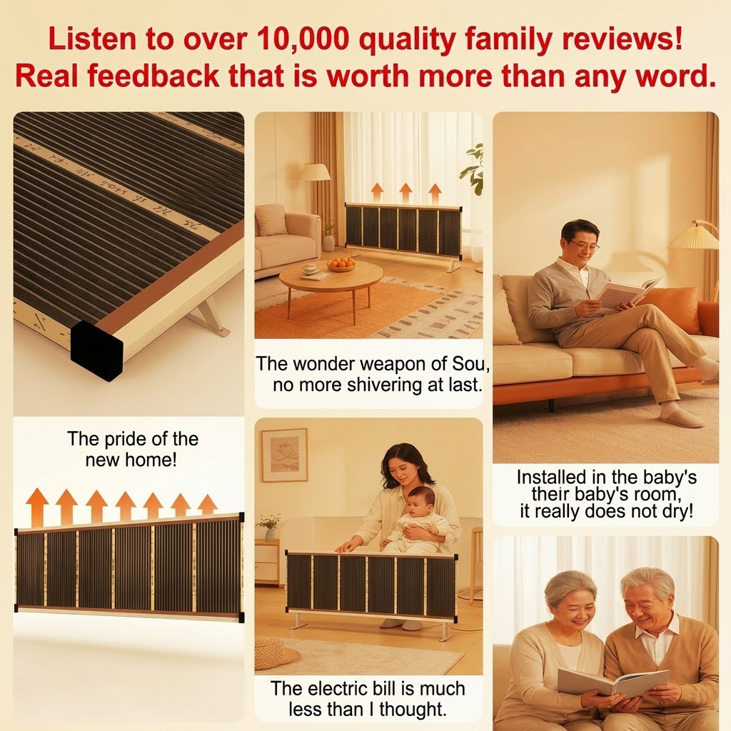 🔥3-Second Rapid Heating Honeycomb Graphene Far-Infrared Ceramic Wall Heater | Low Noise, Energy Efficient Indoor Wall Mount Space Heater -H