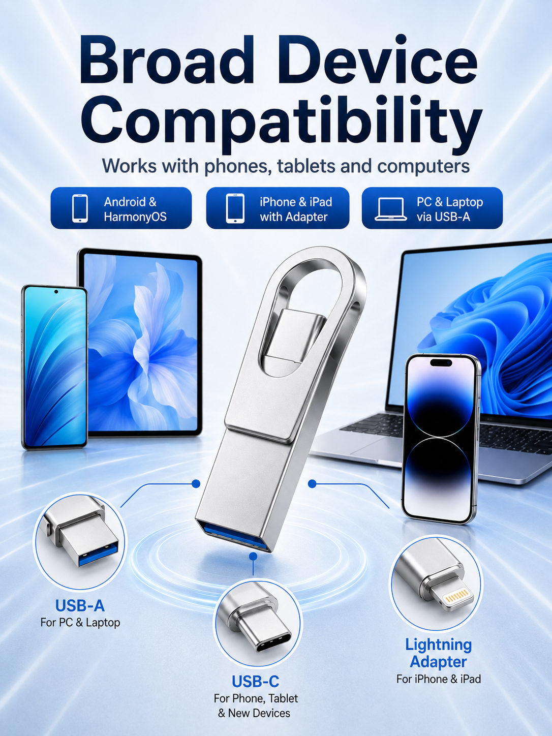 📱 2-in-1 Phone & Computer Flash Drive – Fast Photo & File Transfer