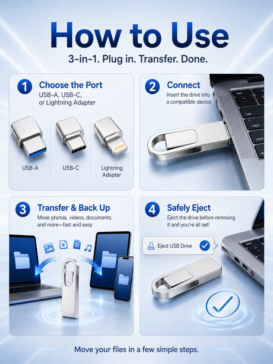 📱 2-in-1 Phone & Computer Flash Drive – Fast Photo & File Transfer